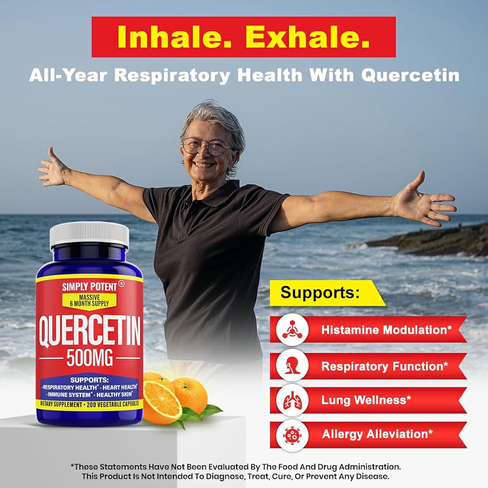 Simply Potent Quercetin 500mg Antioxidant - 200 Capsules - image 6