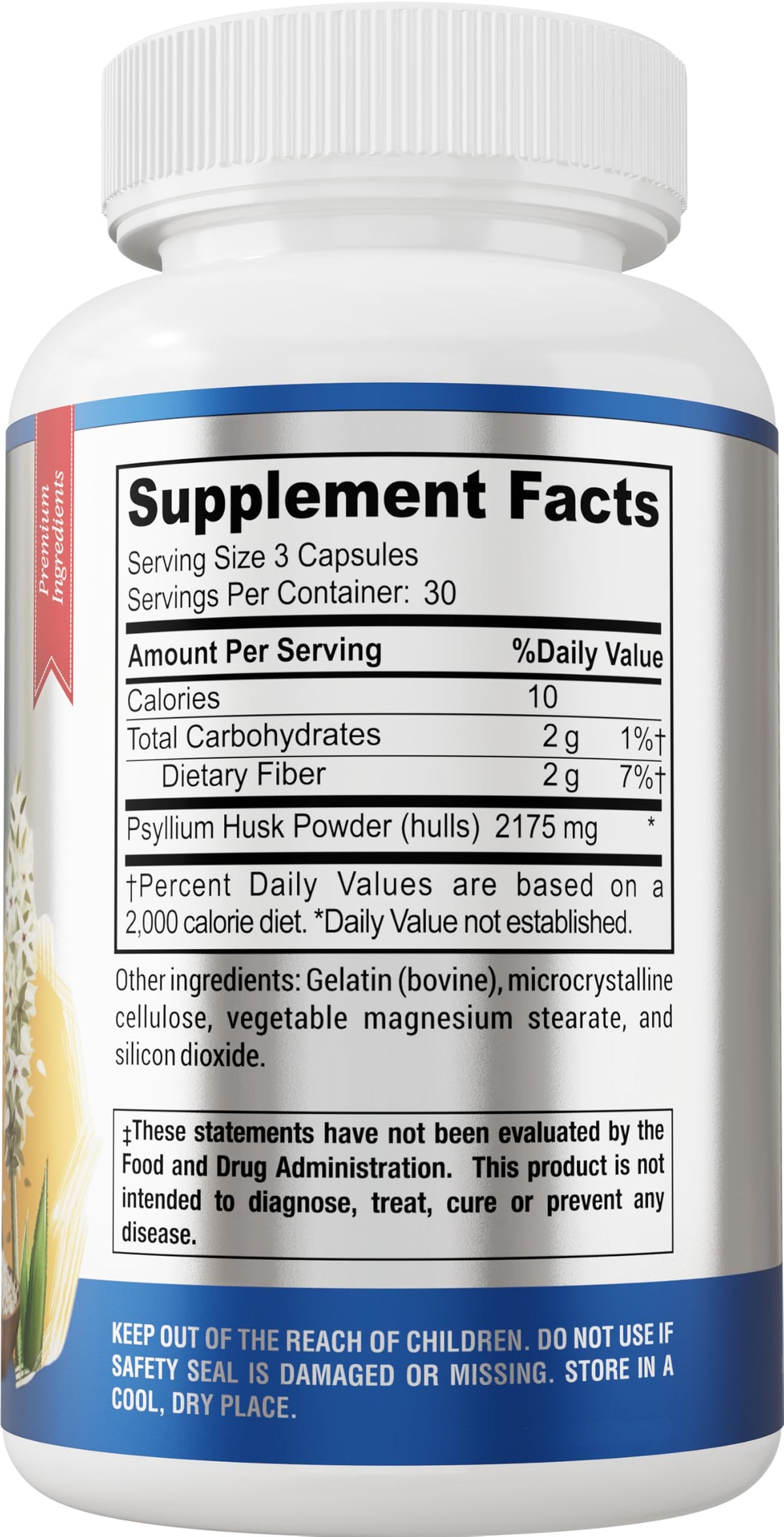 YUMMYVITE Psyllium Husk Dietary Fiber Supplement 2175mg - 90 Capsules - image 5