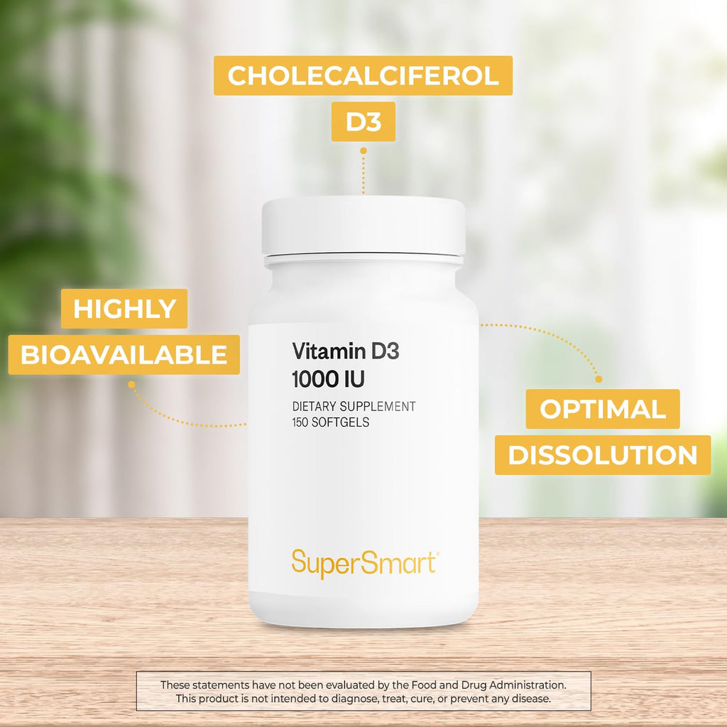 Supersmart Vitamin D3 1000 IU - 150 Softgels - image 3