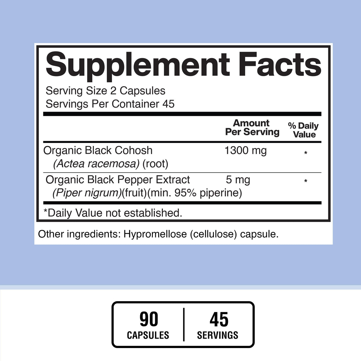 American Standard Supplements Black Cohosh 1300mg - 90 Capsules - image 3