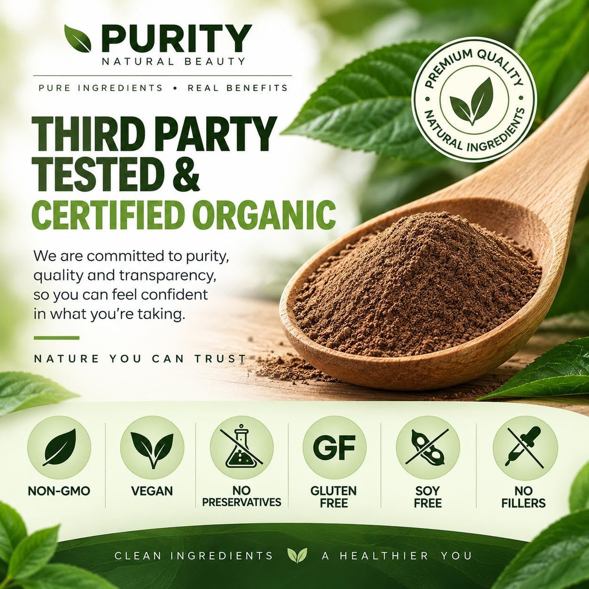 Purity Natural Beauty Certified Organic He Shou Wu - Large 5oz Bag