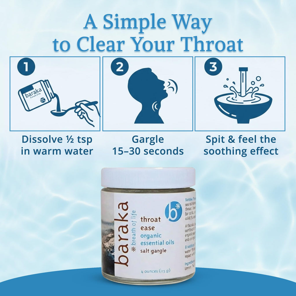 Baraka Throat Ease Sea Salt Gargle with Essential Oils - 4 oz - image 6