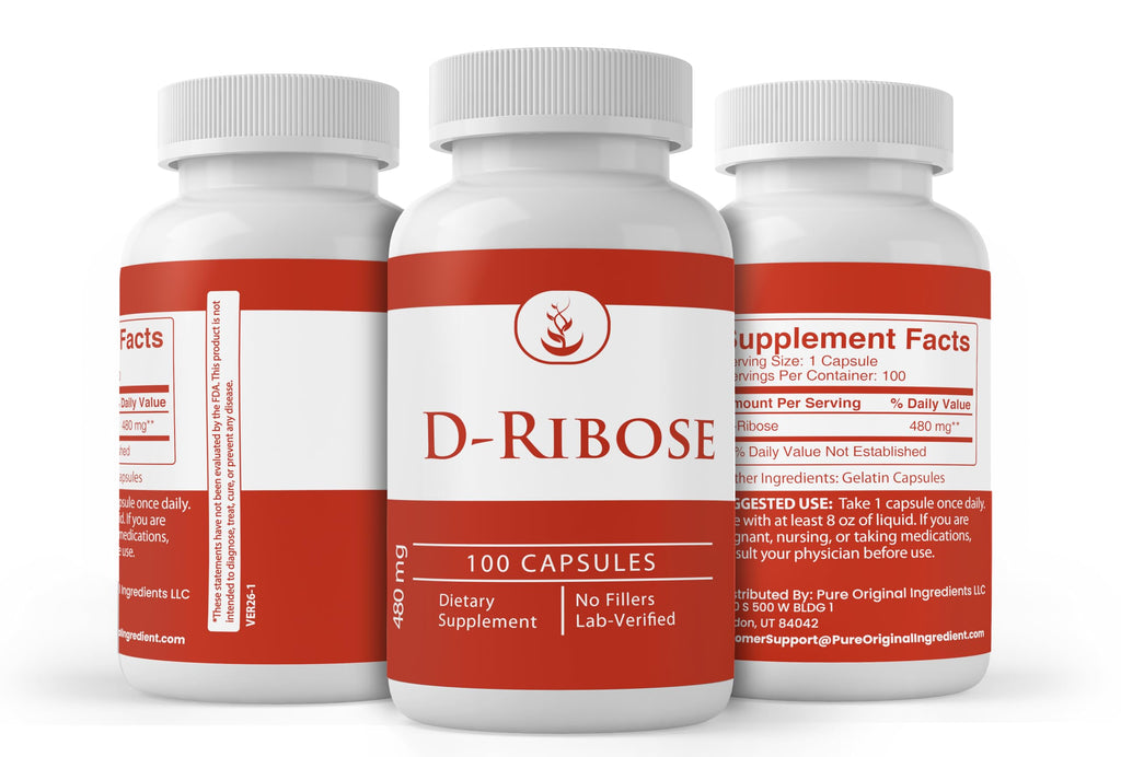 PURE ORIGINAL INGREDIENTS D-Ribose - 100 Capsules - image 4