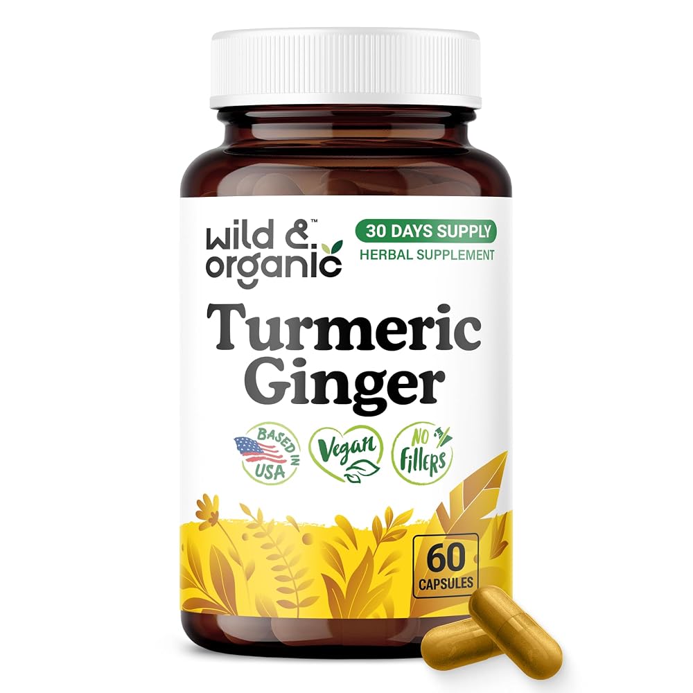 Wild & Organic Turmeric and Ginger Supplement Capsules - Mobility