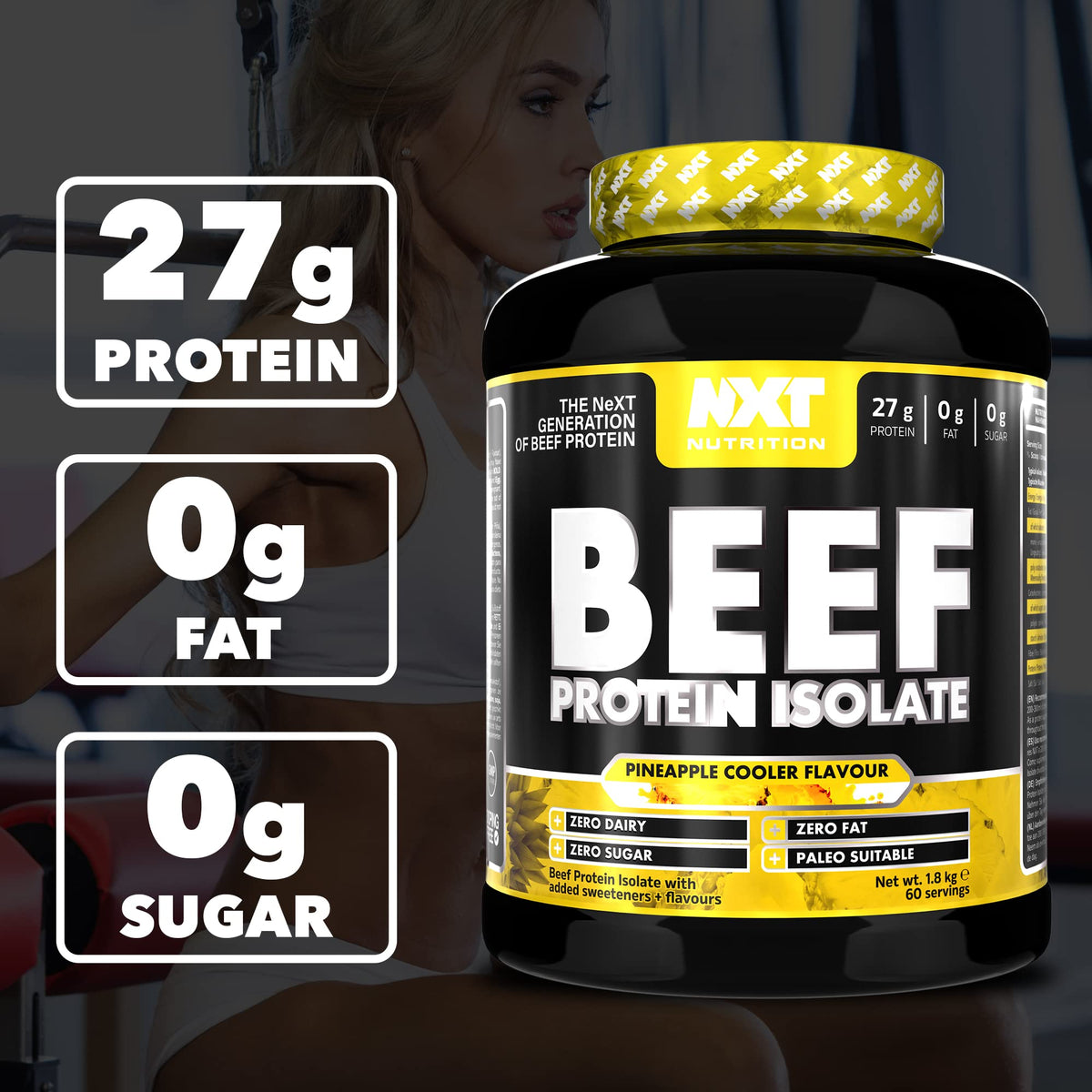 NXT Nutrition Beef Protein Isolate Pineapple - 1.8kg - image 5