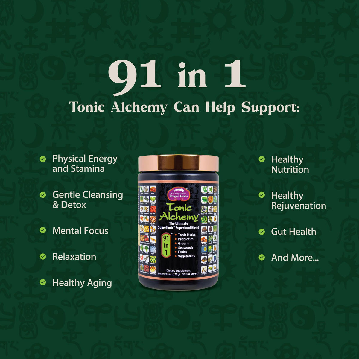 Dragon Herbs Tonic Alchemy Superfood Greens Powder - 30 Servings - image 3