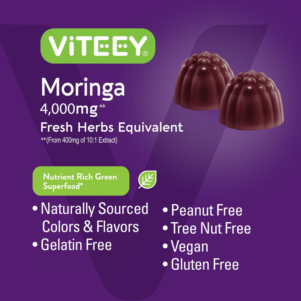 Viteey Moringa Gummies - 4,000mg [from 400mg of 10:1 Extract]