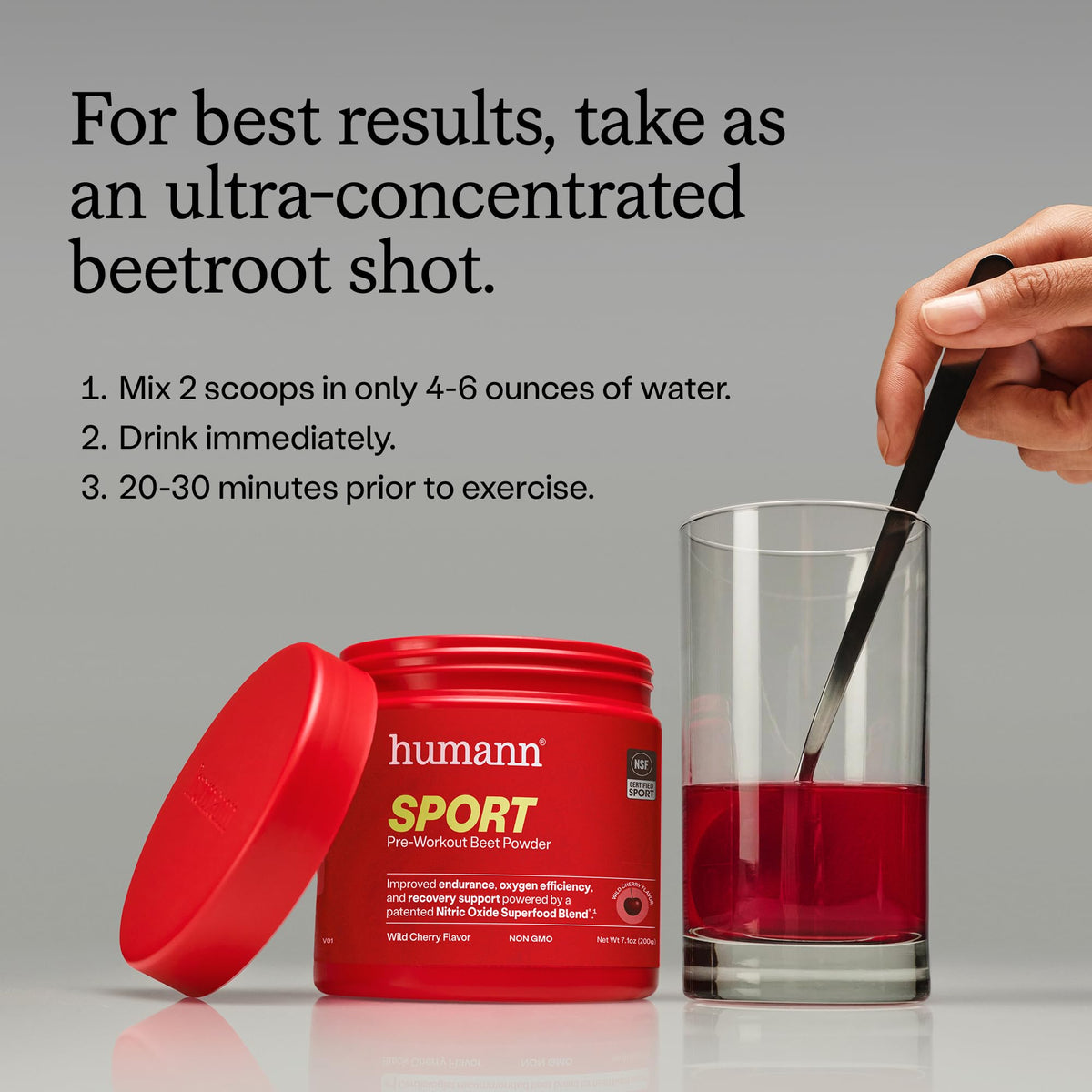 Humann SuperBeets Sport Endurance Pre Workout Powder