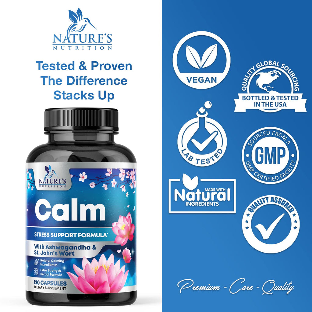 Nature's Nutrition Stress Support Supplement - Extra Strength Relief