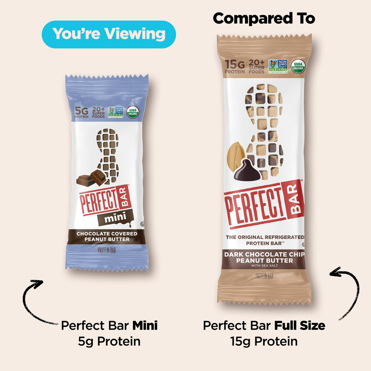 Perfect Bar Mini Gluten-Free PB&J Refrigerated Protein Bar