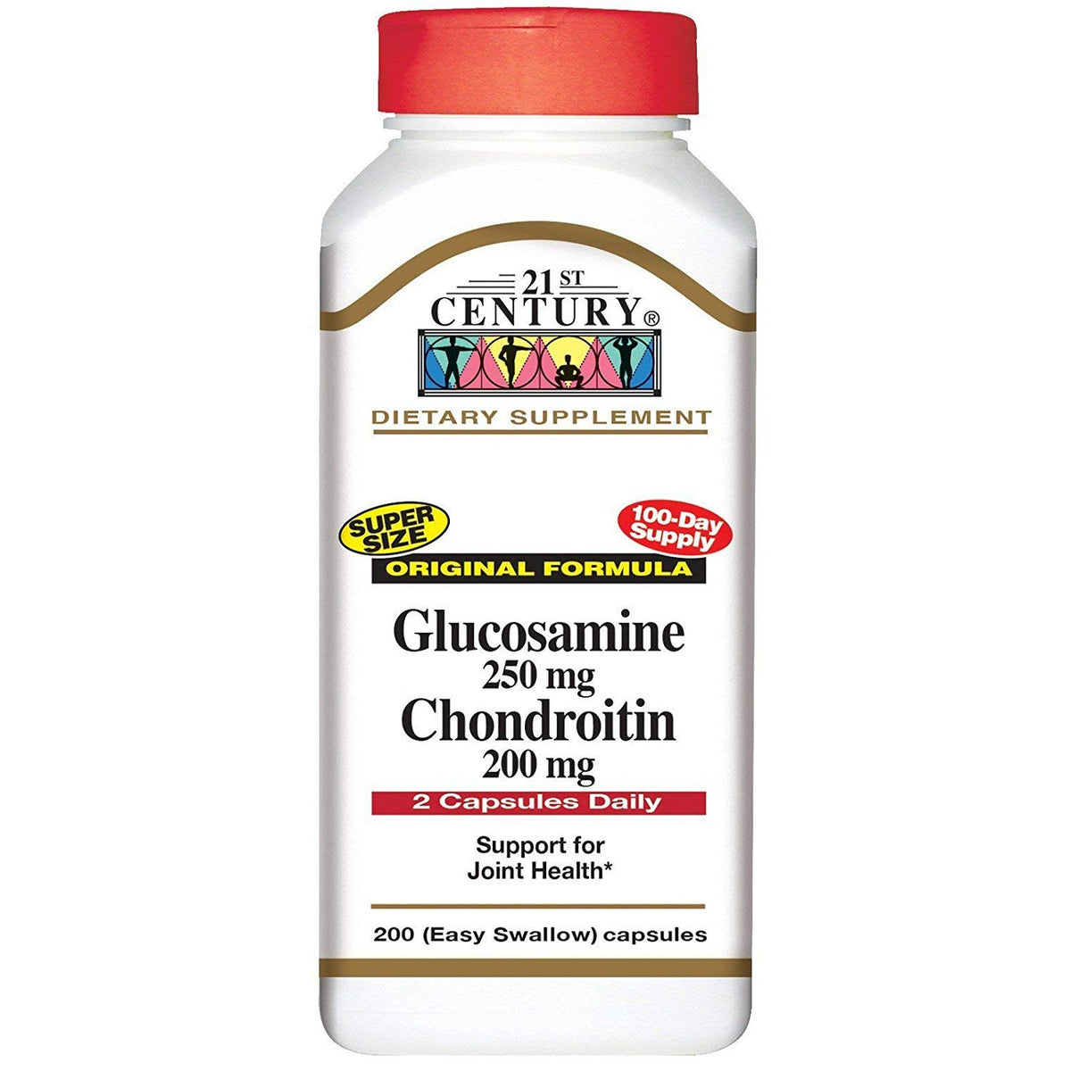 21st Century Glucosamine 250 mg Chondroitin 200 mg Capsules - 600 Count