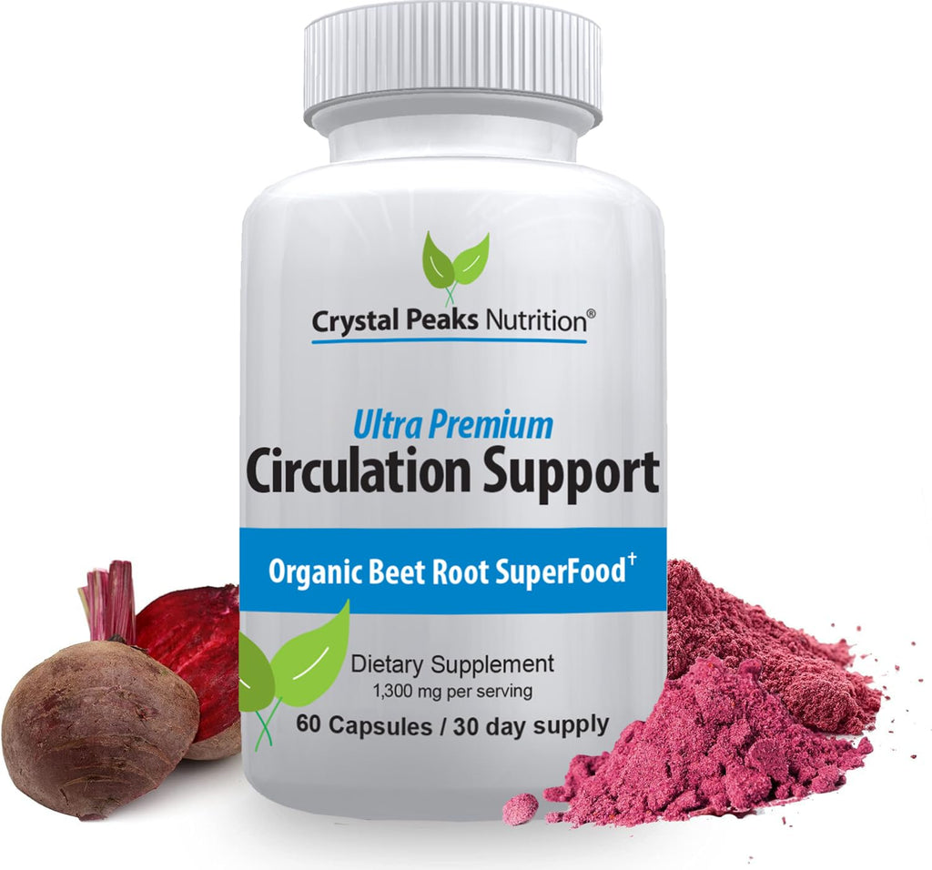 CRYSTAL PEAKS NUTRITION Beet Root Powder Extract - 60 Vegetarian Capsules