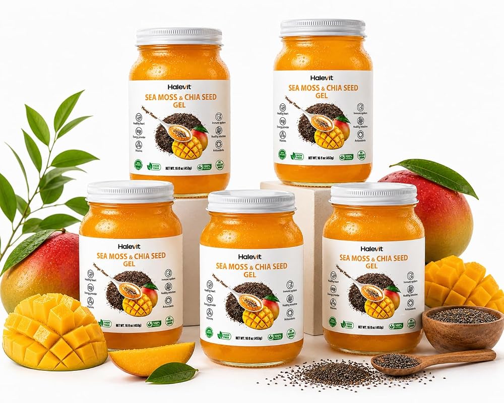 Halevit Sea Moss Gel with Ground Chia Seeds