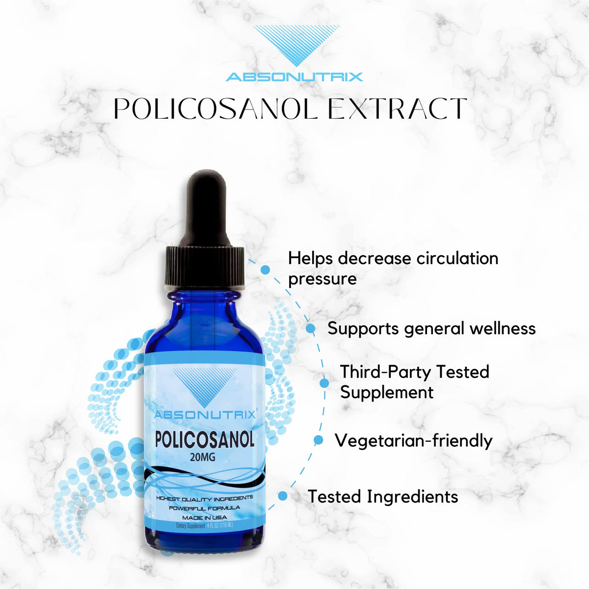 Absonutrix Policosanol 20mg Liquid - 4 Fl Oz - image 8