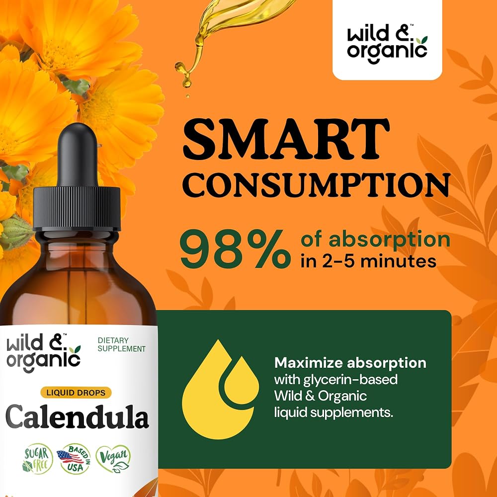 Wild & Organic Calendula Flowers Antioxidant Drops - 4 fl oz - image 4