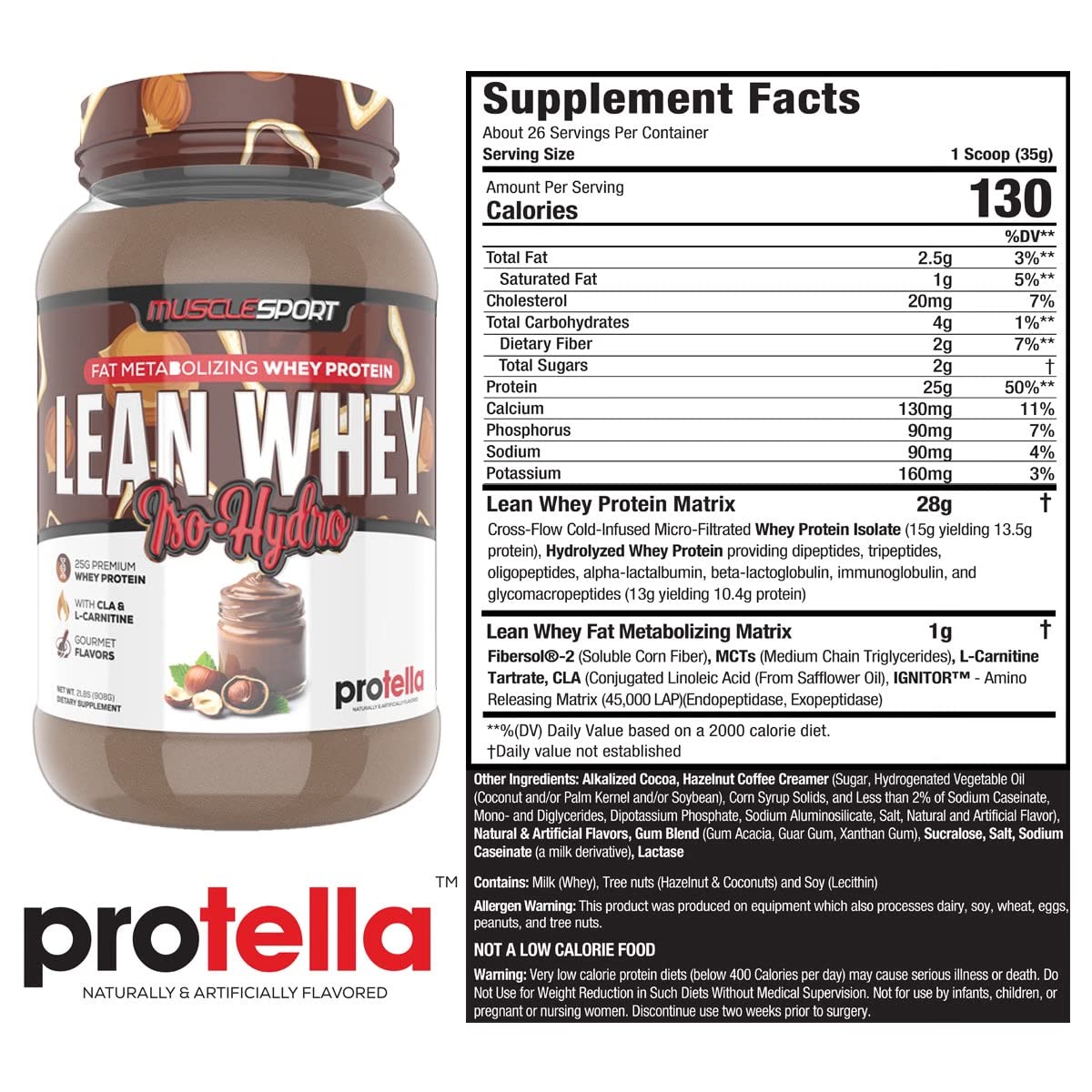 Musclesport Lean Whey Revolution Whey Protein Isolate - 2lb - image 2