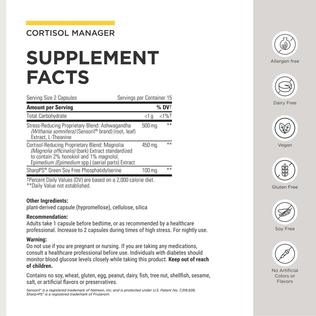 Integrative Therapeutics Cortisol Manager Allergen Free - Adrenal