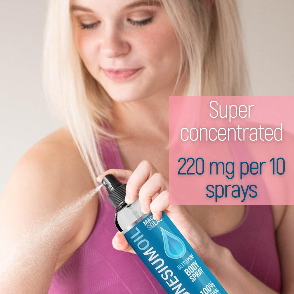 Magnum Solace Pure Magnesium Oil Spray - 100% Natural Magnesium Spray