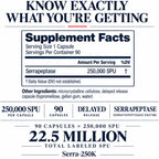 Lyndon Fields Serra-250k Serrapeptase 250,000 SPU - 90 Capsules - image 4