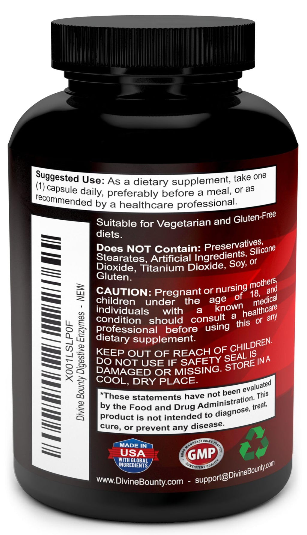 Divine Bounty Digestive Enzymes with Probiotics & Prebiotics - 90 Capsules - image 3