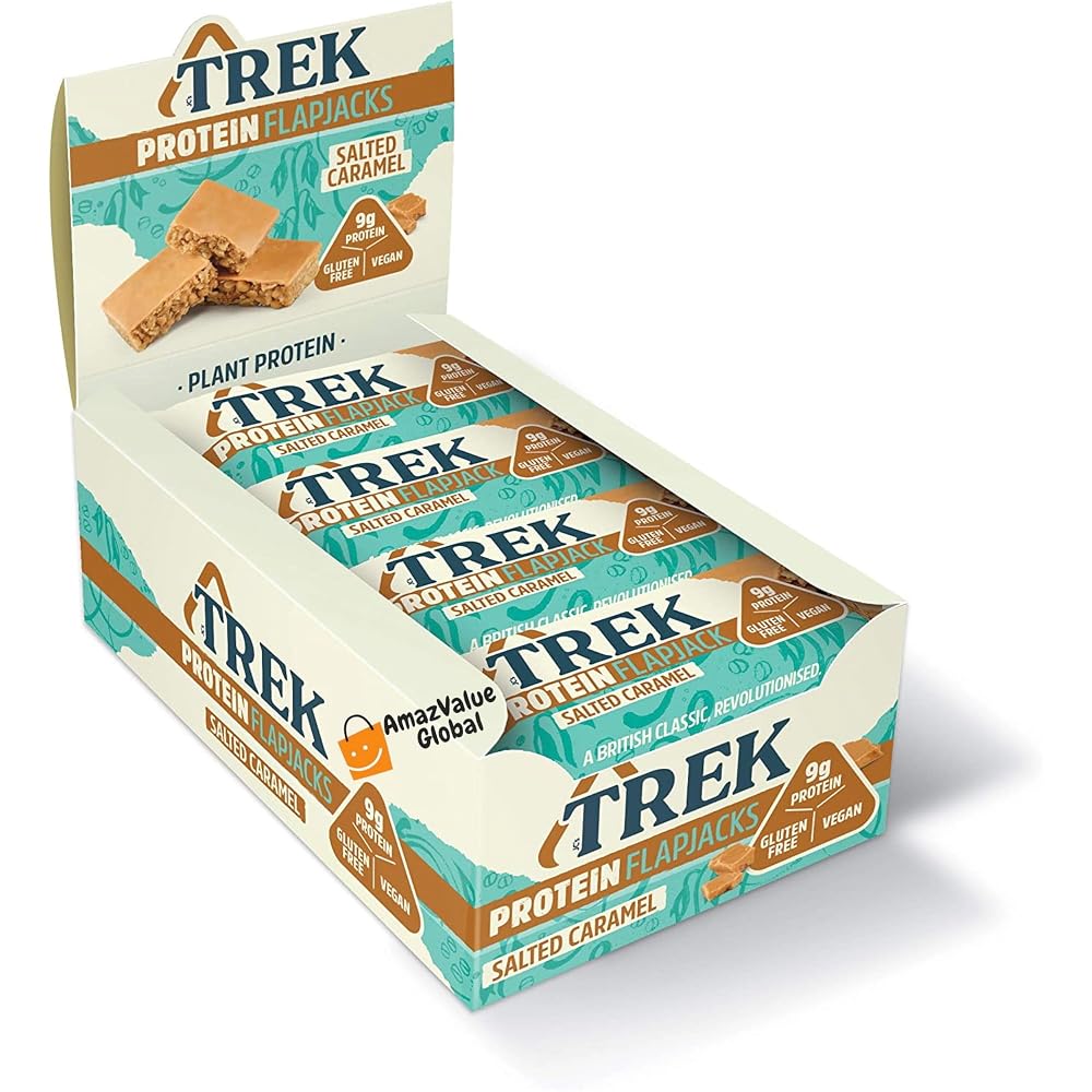 AmazValue Global Trek High Protein Flapjack Salted Caramel - 16 Bars