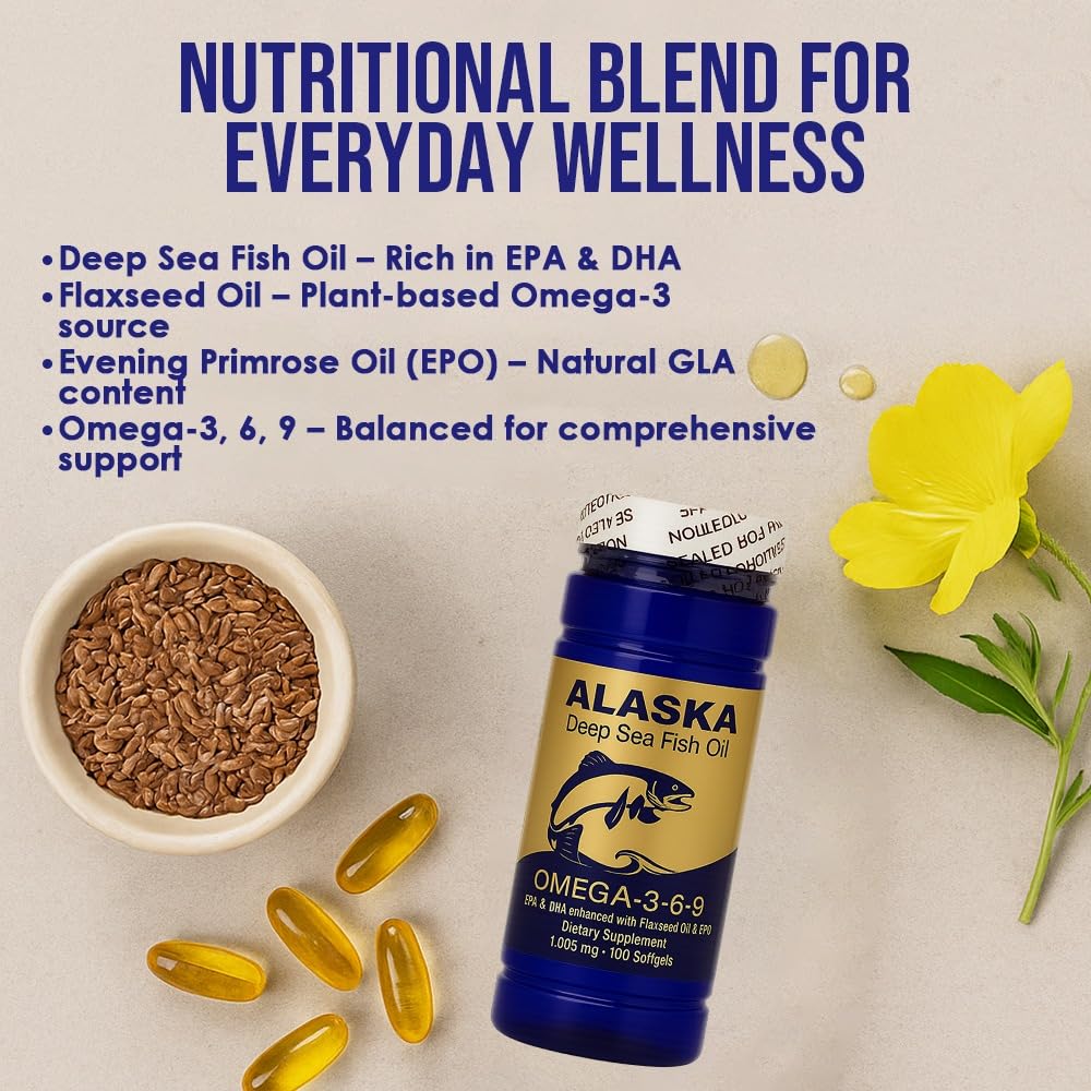 NCB Alaska Deep Sea Fish Oil Omega 3-6-9 - 100 Softgels - image 5
