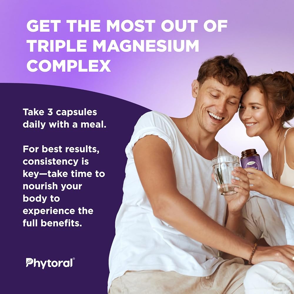 Phytoral Magnesium Complex Capsules with Taurate, Glycinate & Malate - 180 Count - image 5