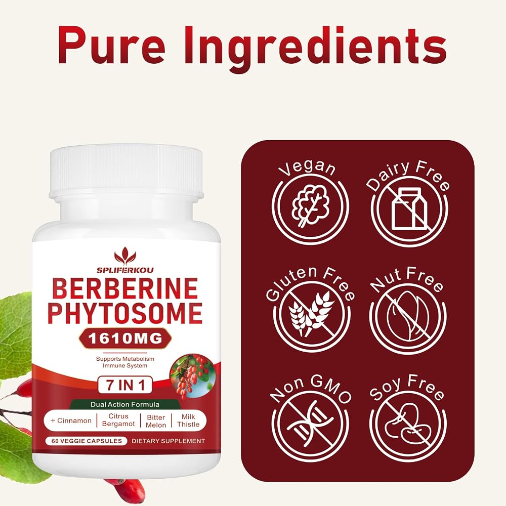 Spliferkou Berberine Phytosome with Ceylon Cinnamon - 60 Capsules - image 5