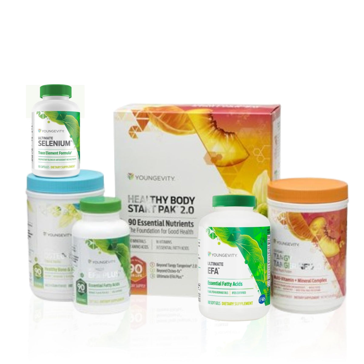 Youngevity Healthy Body Brain & Heart Pack 2.0 - Complete Nutrition Set