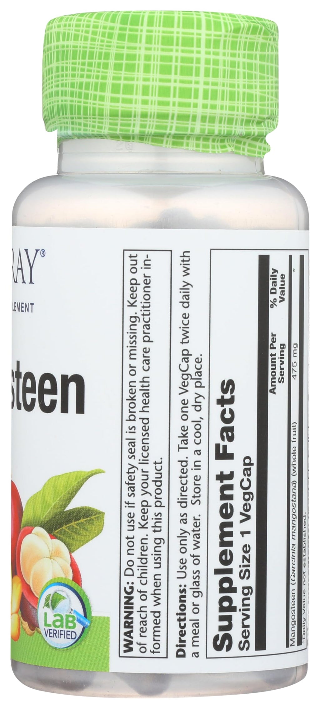 SOLARAY Mangosteen Fruit 475mg Vegetarian Capsules - 100 Count - image 5