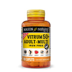Mason Natural Vitrum 50+ Adult Multivitamin, Iron Free - 100 Tablets