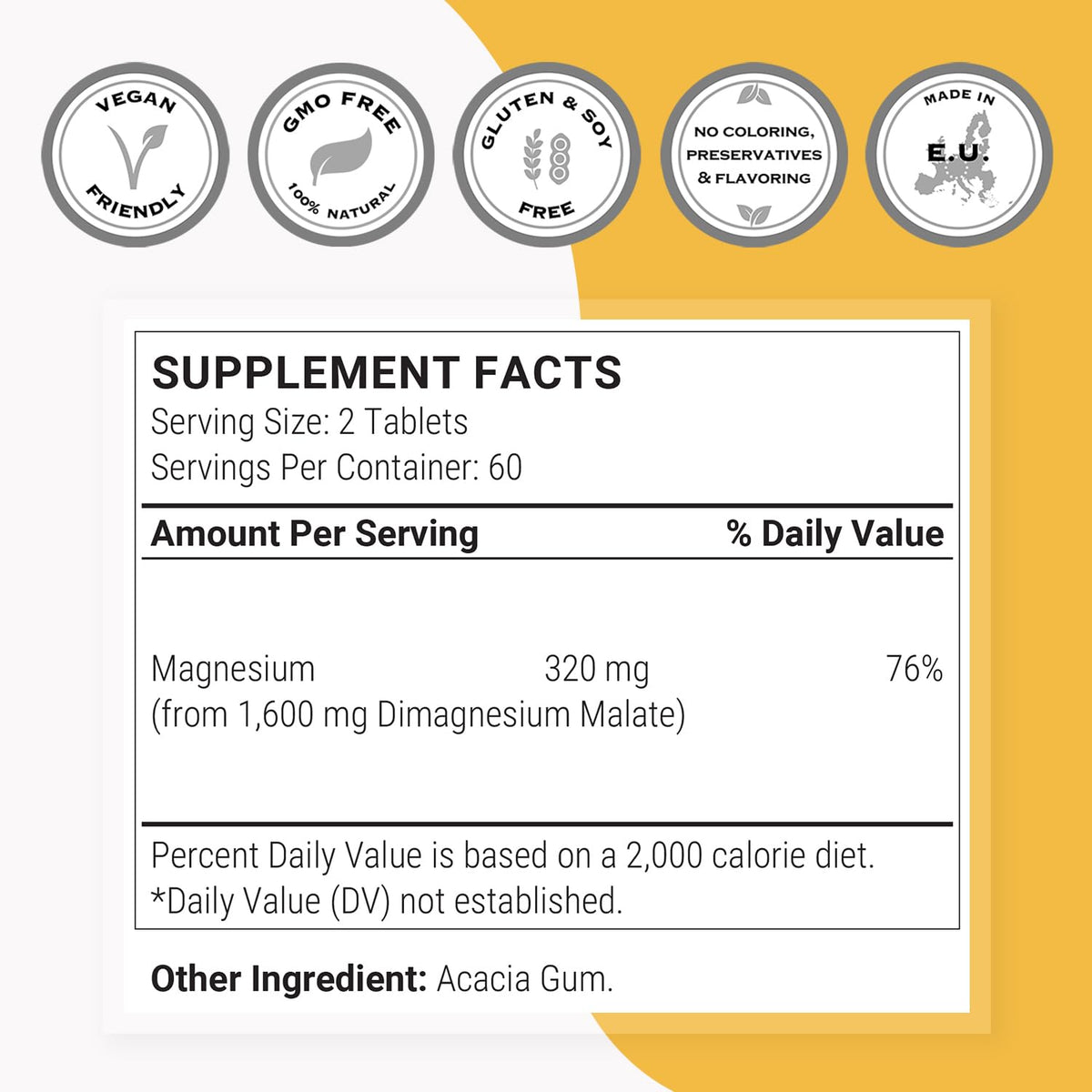 Supersmart Magnesium Malate 2400mg - 120 Tablets - image 4