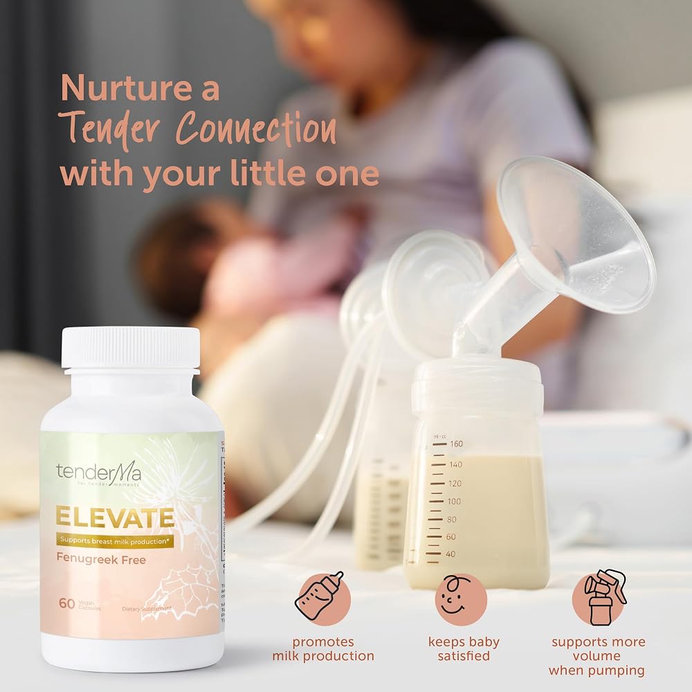 tenderMa Lactation Supplement Elevate Fenugreek-Free - 60 Capsules - image 3