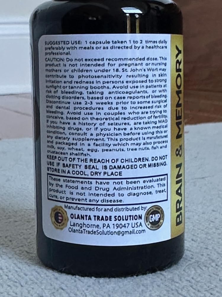 OLANTA TRADE SOLUTION Brain Memory Supplements - 60 Capsules - image 3