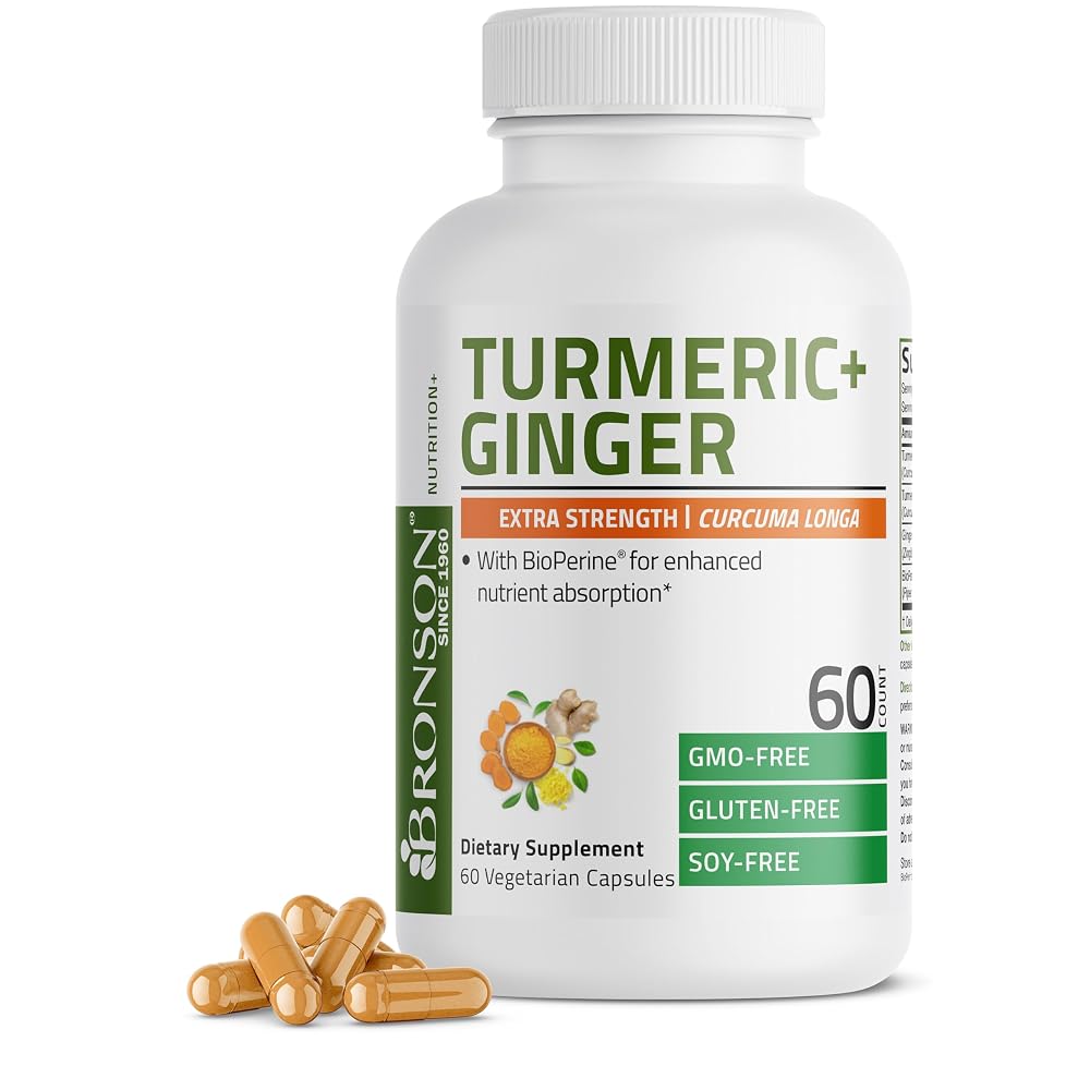 BRONSON Flavored Capsule adult Turmeric Strength Joint Health soy