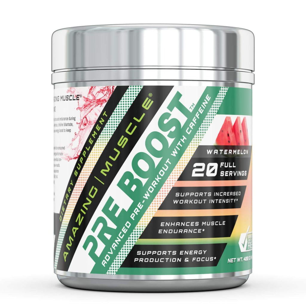 Amazing Nutrition Muscle Pre Boost Pre-Workout Powder - 20 Servings