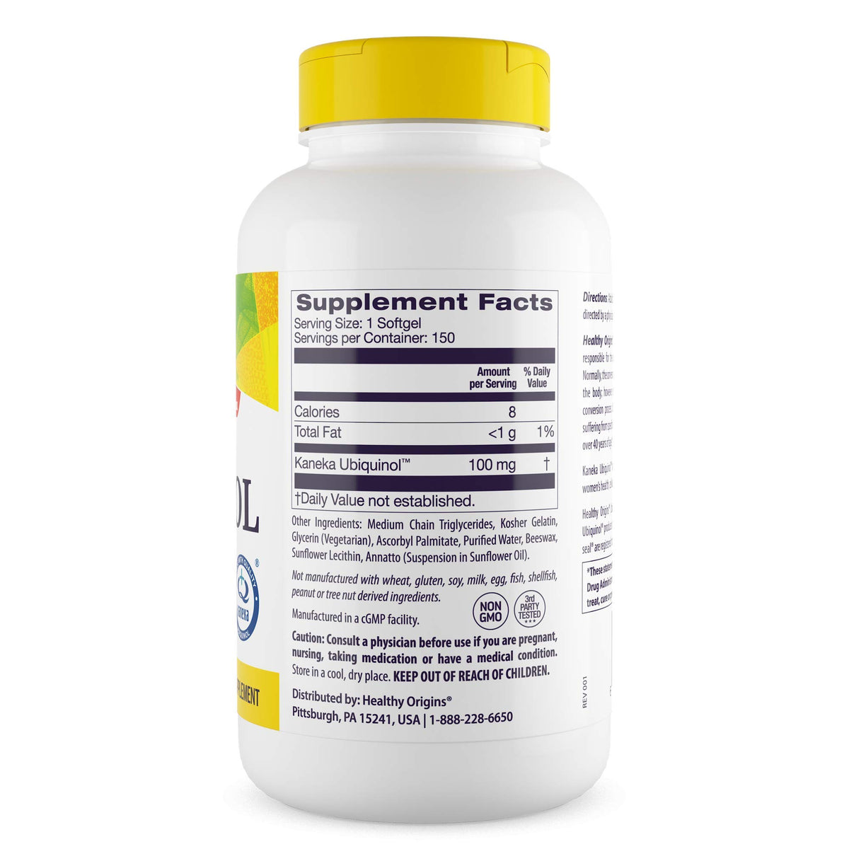 Healthy Origins Ubiquinol CoQ10 100 mg - 150 Softgels - image 3