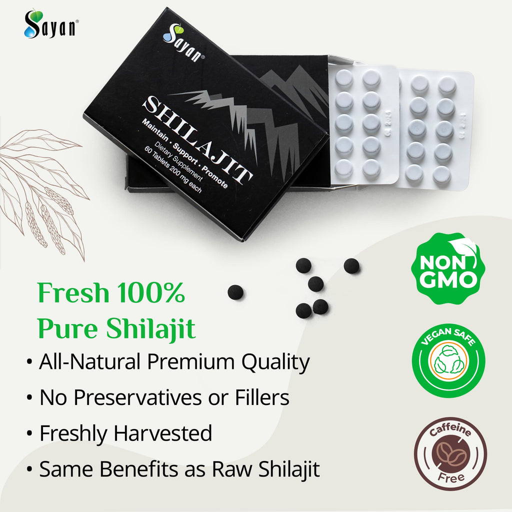 Sayan Shilajit Tablets 200mg Fulvic Acid - 60 Count - image 7