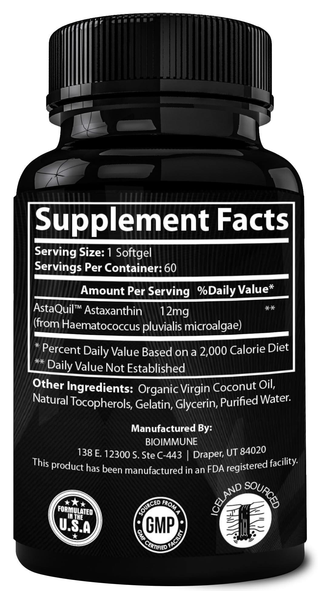 BioImmune Triple Strength AstaQuil™ Astaxanthin 12mg Enhanced