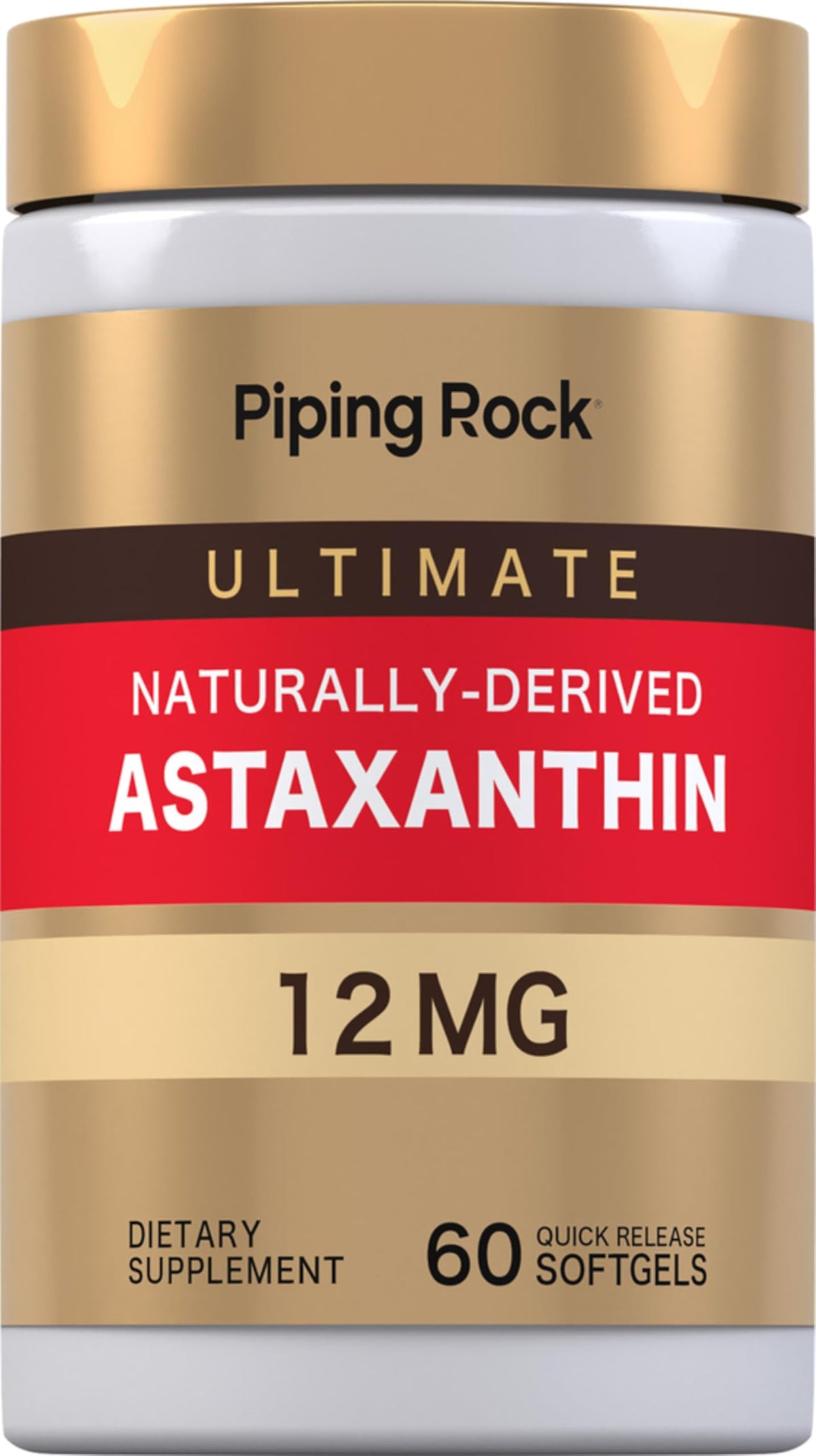 Piping Rock Astaxanthin 12mg - 60 Softgels