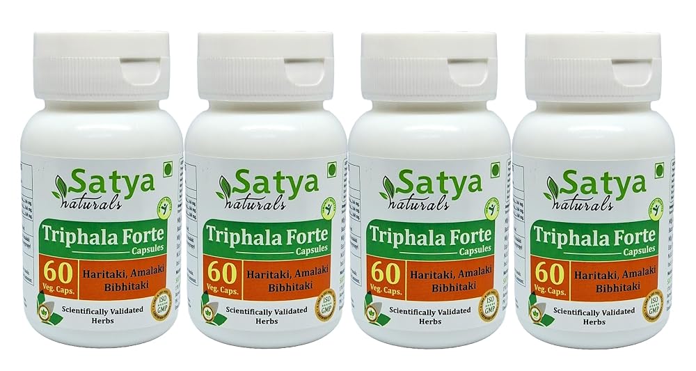 Satya Naturals Triphala Forte Capsules 500 mg. 60 Veg. Capsule