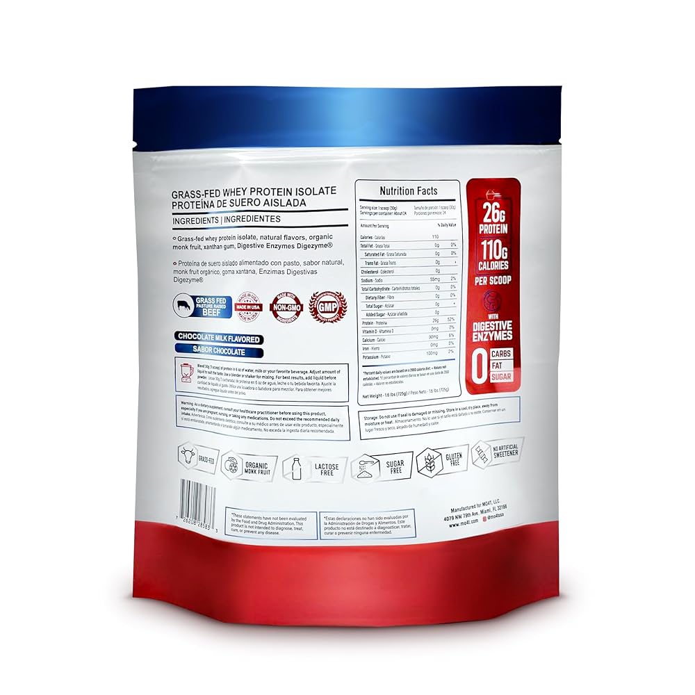 MOMOF4TRANSFORM ISO26 Grass Fed Whey Protein Isolate - 24 Servings - image 4