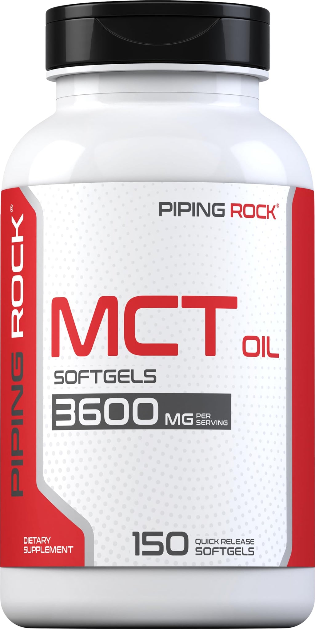 Piping Rock MCT Oil Softgel Capsules 3600mg - 150 Softgels
