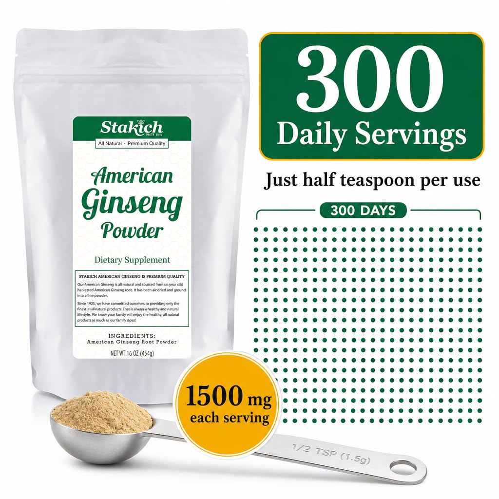Stakich American Ginseng Root Powder 100% Pure - 1 lb - image 3