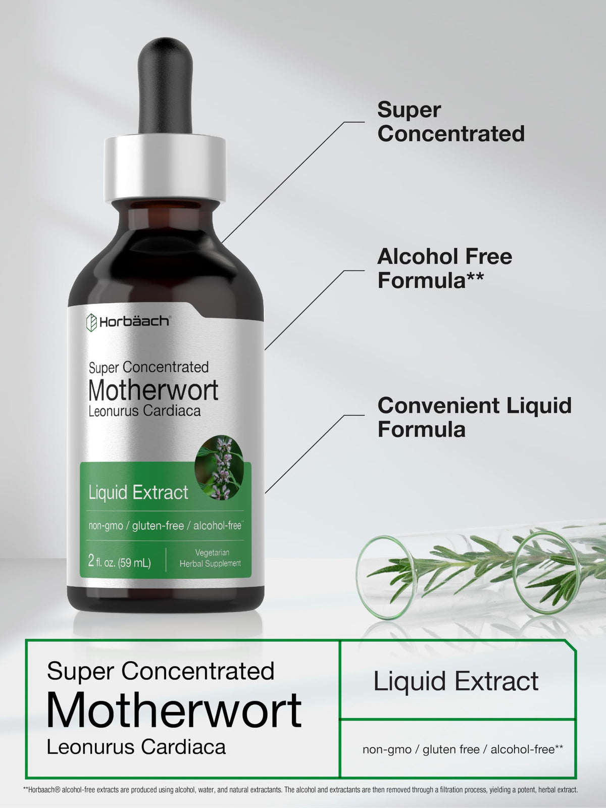 Horbäach Motherwort Herb Extract Tincture - 2 Fl Oz - image 4