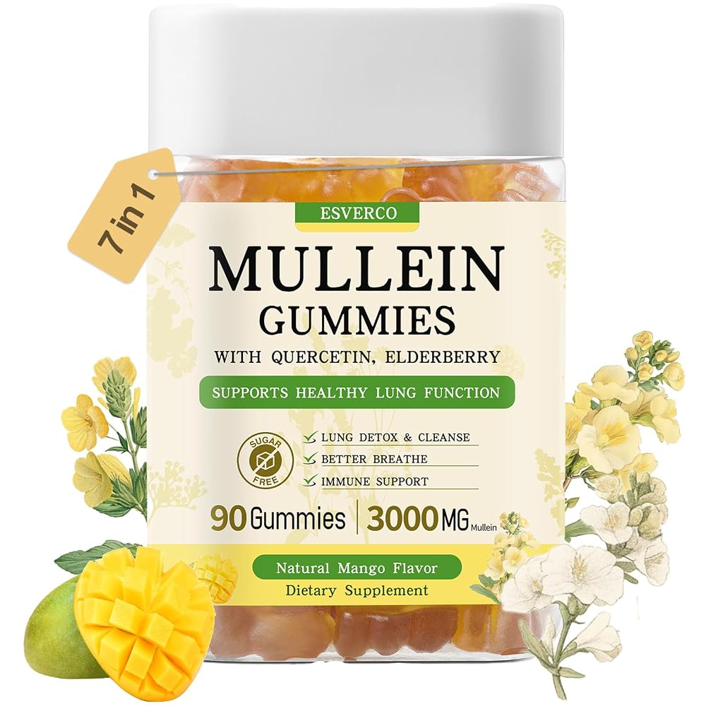Esverco Mullein Gummies Lung Support - 90 Count