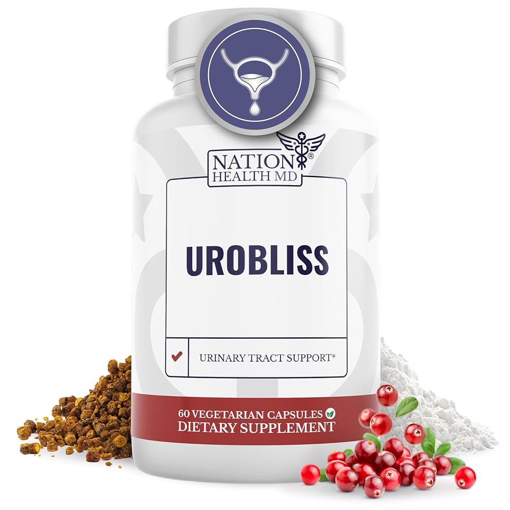 NATION HEALTH MD UroBliss UTI Supplements - 60 Capsules