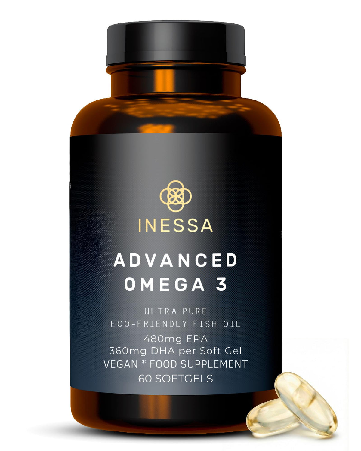 Inessa Omega 3 Fish Oil 1200mg - 60 Capsules