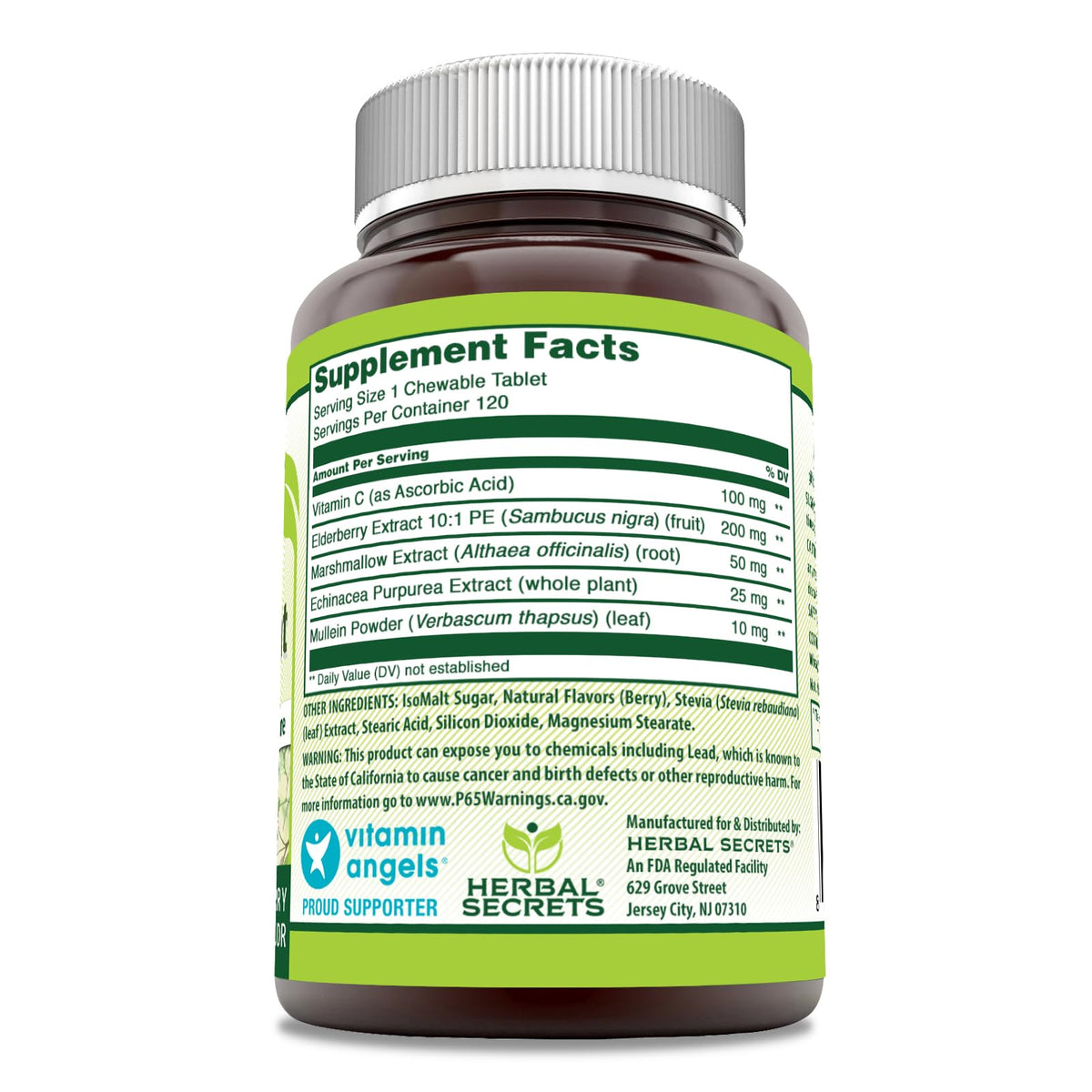 Herbal Secrets Immune Support with Vitamin C & Elderberry - 120 Tablets - image 2