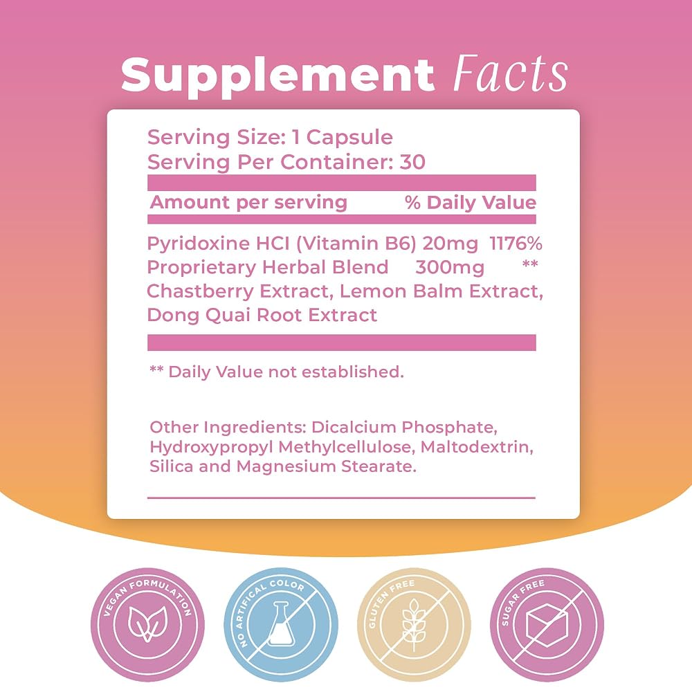 BIOTOPLEVEL PMS Support for Cramps, Bloating & Mood - 30 Capsules - image 5